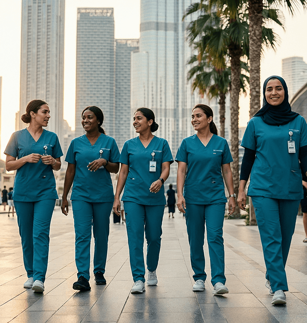 Nurse completing DOH licensing process