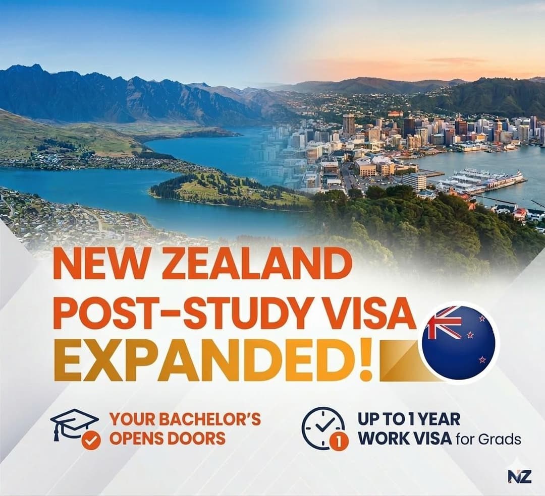New Zealand Introduces Exciting Post-Study Work Visas for Diploma and Graduate Students